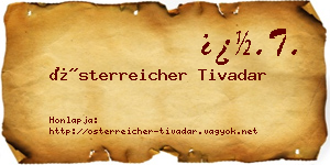 Österreicher Tivadar névjegykártya