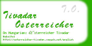 tivadar osterreicher business card